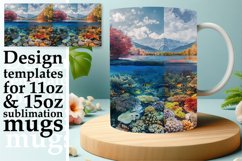 Scenic Mug Wrap for Sublimation with Landscapes Product Image 1