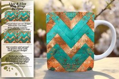 Colorful Stripe Pattern 11oz/15oz Mug Wrap with Glitter Product Image 1