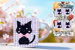 Watercolor Kitten Mug Wrap for 11oz/15oz PNG Product Image 1