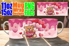 Luminous thoughts 11oz 15oz sublimation wrap, Love Bear Product Image 1