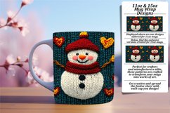 Lovely 11oz Mug Wrap Png Template , Snowman Product Image 1