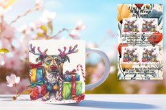 Holiday Mug Wrap - Christmas Watercolor Design Product Image 1
