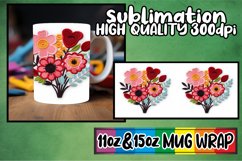 3D Stitched Hearts Mug Wrap for 11oz/15oz Product Image 1