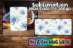 Floral Beauty Mug Wrap Creations: Sublimation Bliss Product Image 1