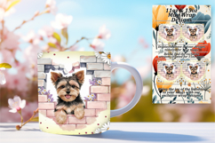Bold 11oz Mug Wrap Png Artwork , Cute Dog Product Image 1