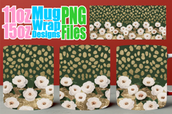 Dreamy nights sublimation mug wrap, Leopard Prints Product Image 1