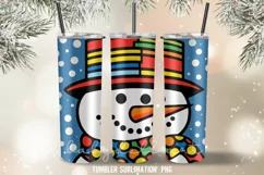 Retro Christmas Tumbler Wrap Sublimation Designs Product Image 2