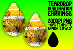 Dynamic Teardrop Earrings Design PNG , Halloween Product Image 1