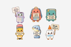 School Planner Motivation Clipart | 14 PNG Kawaii School Product Image 9