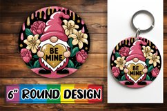 Whimsical Car Coaster Circle PNG, Valentines Product Image 1