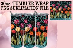 Leopard Tumbler Wrap - Glitter Blossom 20oz Product Image 1