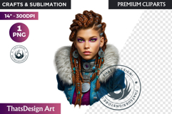 Fantasy Boreal Winter Girl Warrior &amp; Ice Queen Clipart Product Image 1