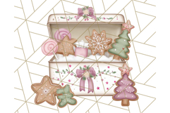 Christmas Sweet Shoppe Clipart PNG, Pastel Bakery Art Product Image 2