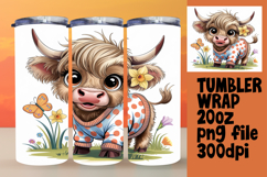GLAMOROUS 20oz Tumbler Template , Cute Cow Product Image 1