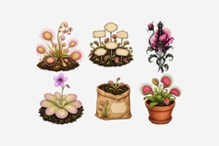 Carnivorous Plant Greenhouse Clipart | Venus Flytrap PNG Product Image 9