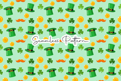 St. Patrick's Day Seamless Patterns - Leprechaun &amp; Clovers Product Image 6