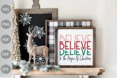 Believe In The Magic Of Christmas - Happy Holiday Quote SVG Product Image 3