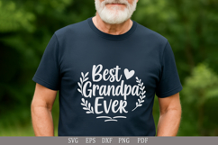 Best Grandpa Ever SVG - Funny Grandpa Quote Design Product Image 2