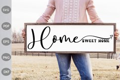 Home Sweet Home - Home Sign SVG Design Product Image 3