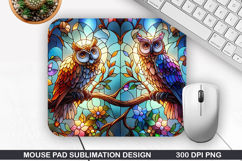 Halloween Owls Mouse Pad Sublimation,Halloween Mouse Pad PNG Product Image 1