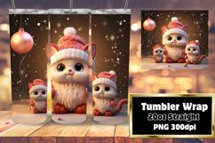 Cat WINTER Animal Elegance 3D Tumbler 20oz Product Image 1