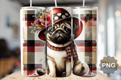 Flowers Dog Tumbler PNG Bundle, 25 Christmas Tumbler Wrap Product Image 5