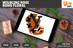 Wildling Rose Boho Floral Monogram Product Image 1
