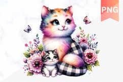 Cat Sublimation - Mother&#039;s Day Cat Clipart Product Image 1