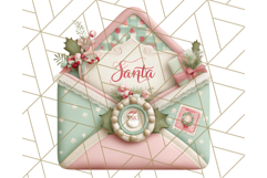 Pastel Christmas Clipart, Mint and Blush Holiday PNG Product Image 2