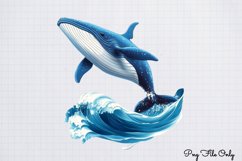 Whales Clipart design PNG Product Image 1