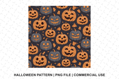 Halloween Pumpkin Pattern Png | Sublimation | Digital Paper Product Image 1