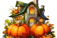 Autumn Fantasy Houses Clipart Bundle Product Image 6
