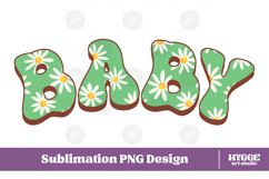 baby Png Retro Flowers Mother&#039;s Day Floral Mom Sublimation Product Image 1
