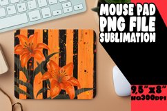 Elegant Striped Flower Mousepad - Timeless Charm Product Image 1