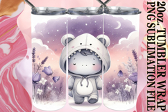 Cheerful Reflections 20oz tumbler wrap, Cute Dino Product Image 1