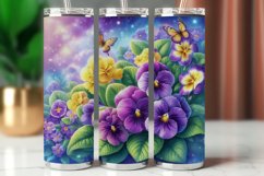 Spring Tumbler Wrap 20 oz - Pansy Product Image 1