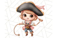 Cartoon Pirate Kids and Animals PNG Clipart for Fun Designs Product Image 2