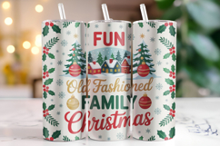 Fun Old Fashioned Family Christmas Tumbler Wrap Product Image 1