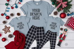 Christmas Family Matching Group Flat Lay T-Shirt Mockups Product Image 1