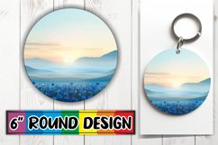 Beautiful Spring Scenic Round Design Sublimation Product Image 1