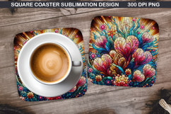 Valentine Coaster Sublimation, Valentine Coaster PNG Design Product Image 1