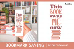 Bookmark Saying SVG | Funny Book Lovers - Owns Me Product Image 1
