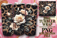 Unique adventures 20oz tumbler wrap, Leopard Prints Product Image 1