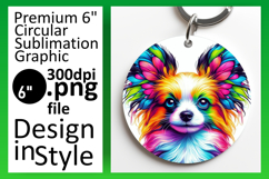 Cute Round Design for Keychains , Dog Product Image 1