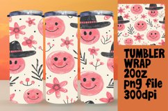 Flower Smile Pattern Earring Sublimation Art 20oz Product Image 1