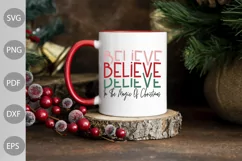 Believe In The Magic Of Christmas - Happy Holiday Quote SVG Product Image 2