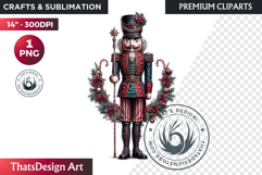 Traditional Christmas Clipart PNG, xmas sublimation, santa Product Image 1