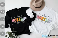 Christian Quote SVG / Made To Worship Psalm 95: 1 SVG Tshirt Product Image 1