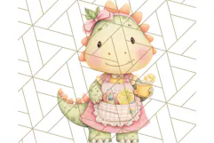 Dinosaur Costume Clipart, Cute Dinos in Halloween Outfits Product Image 2