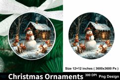 Christmas Ornaments PNG Round Sign PNG, Christmas Round Sign Product Image 1